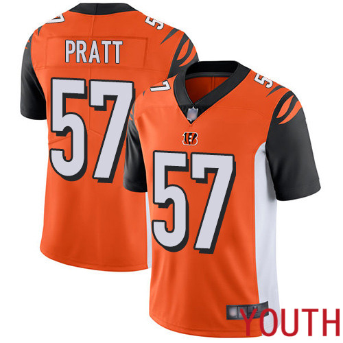 Cincinnati Bengals Limited Orange Youth Germaine Pratt Alternate Jersey NFL Footballl #57 Vapor Untouchable->cincinnati bengals->NFL Jersey